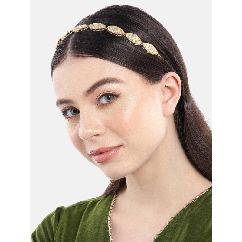 Anouk Women Kundan Studded Gold-Plated Mathapatti