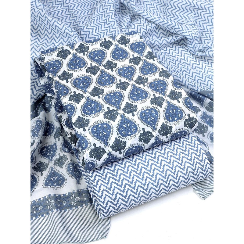 Sun Fashion And Lifestyle Ethnic Motifs Printed Unstitched Dress Material