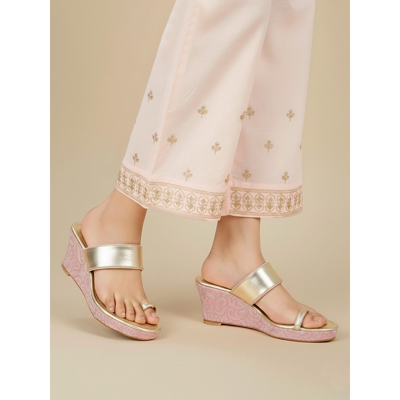 House of Pataudi Ethnic Wedge Heels