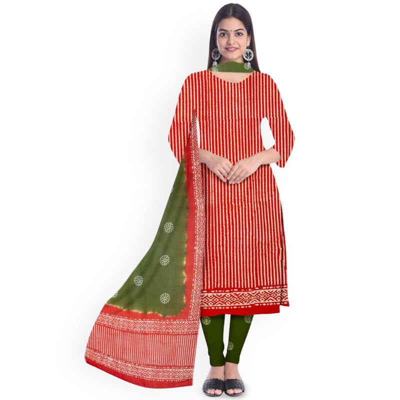 Farooq Dyeing Striped Pure Cotton Unstitched Dress Material