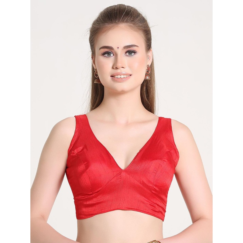 HERE&NOW V Neck Readymade Saree Blouse