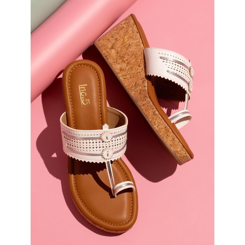 Inc 5 Embellished One Toe Wedge Heels