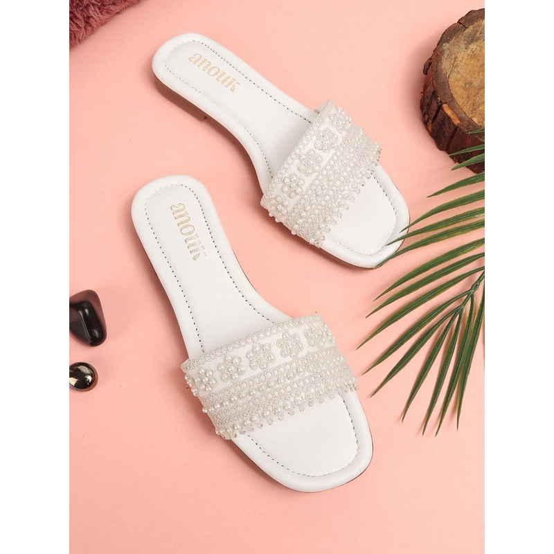 Anouk Women Embellished Open Toe Flats