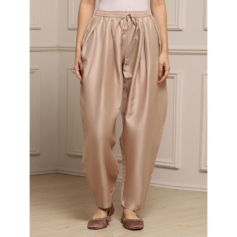 Biba Women Solid Knitted Regular Palazzos