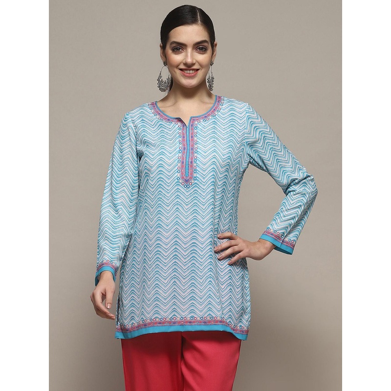 Biba Chevron Printed Straight Kurti