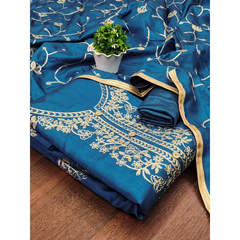 HERE&NOW Embellished Unstitched Dress Material