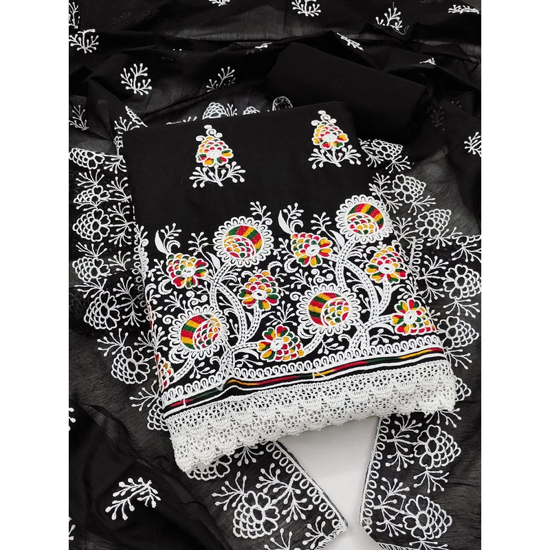 HERE&NOW Embroidered Unstitched Dress Material