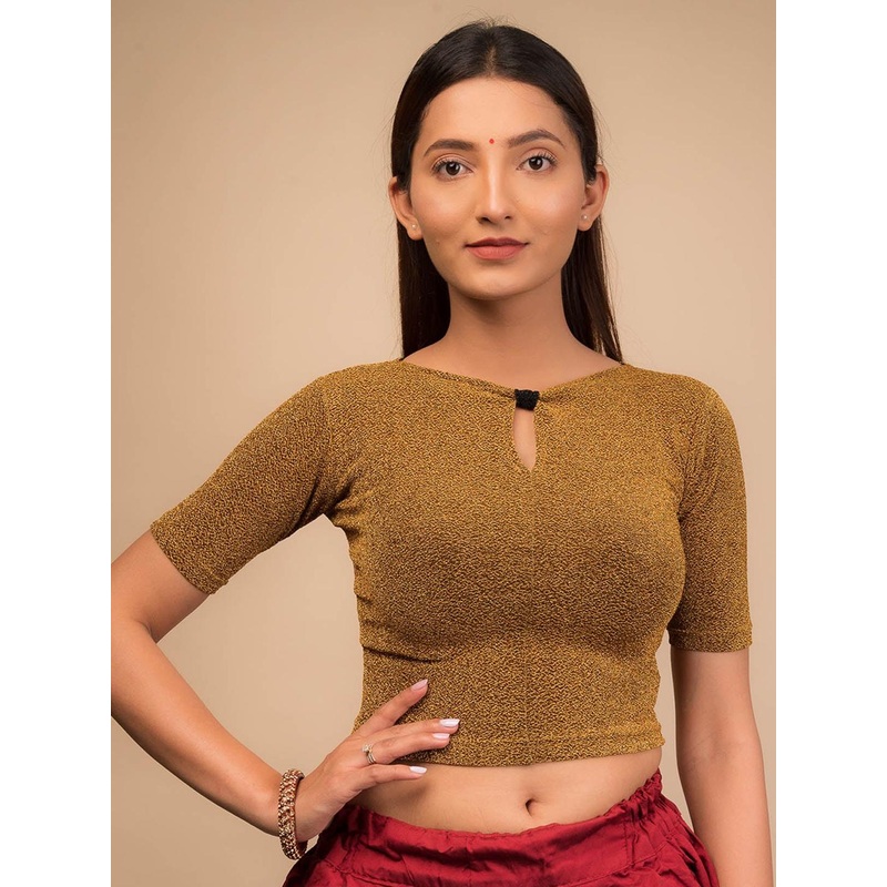 Bindigasm’s Advi Keyhole Neck Stretchable Saree Blouse