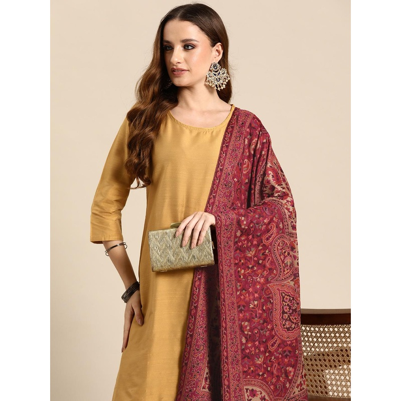 Sangria Women Floral Wool Blend Shawl