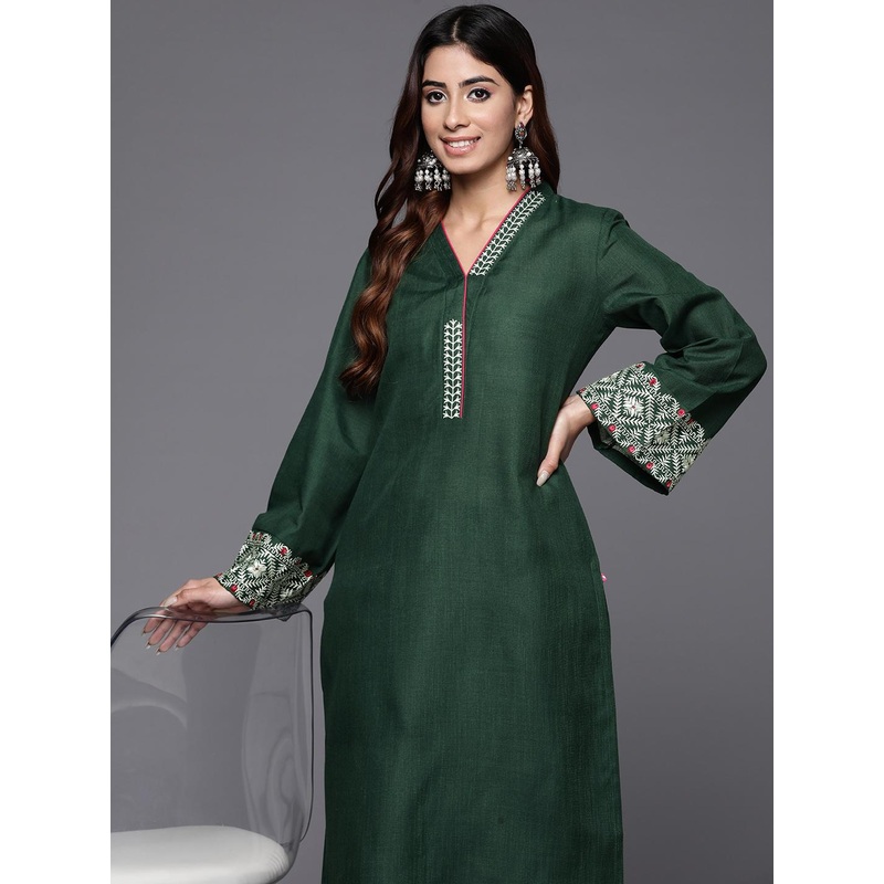 Varanga Embroidered Thread Work Kurta with Trousers