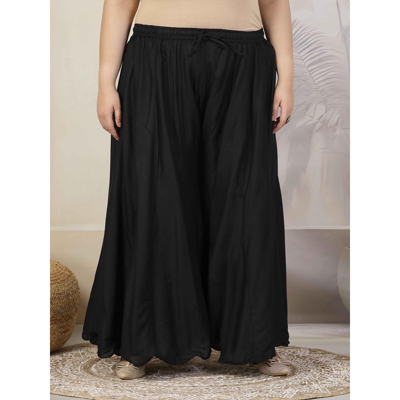 CLORA CREATION PLUS Women Flared Ethnic Palazzos