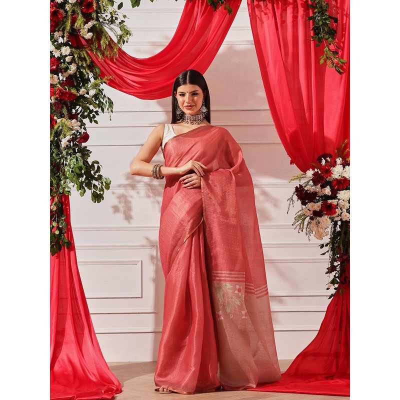 Silk Land Solid Ready To Wear Saree