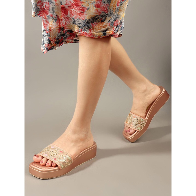 Anouk Embellished Ethnic Wedge Sandals