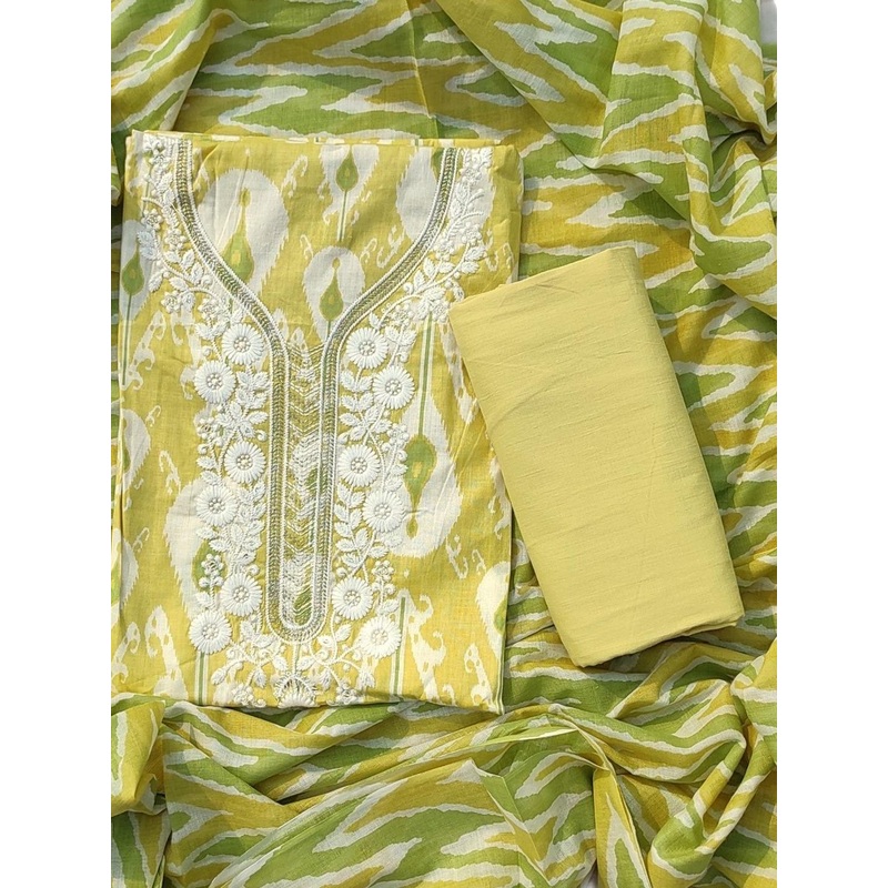 GC 80 BY GAURI COLLECTION Embroidered Pure Cotton Unstitched Dress Material