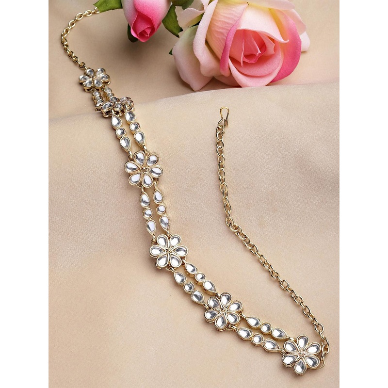 KARATCART Gold-Plated Kundan-Studded Hairband
