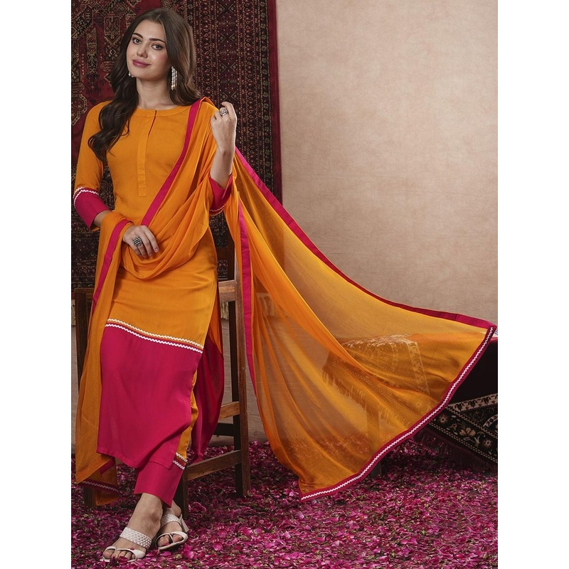 Aaghnya Solid Viscose Rayon Kurta Set