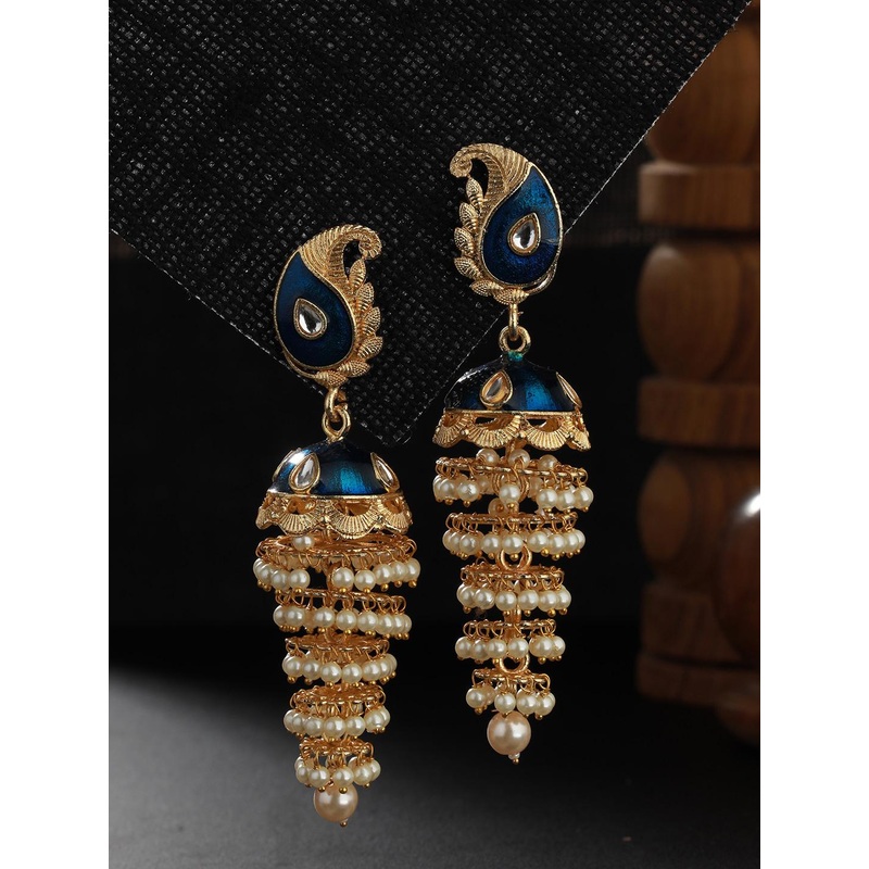Jazz and Sizzle Gold-Plated Jhumkas Earrings