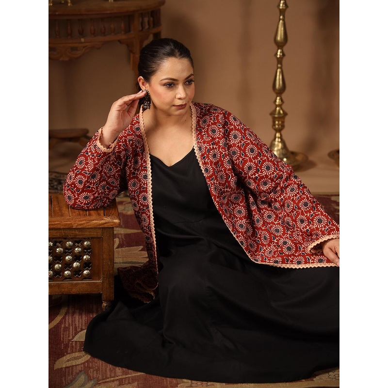 anayna Women A-Line Kurta with Jacket