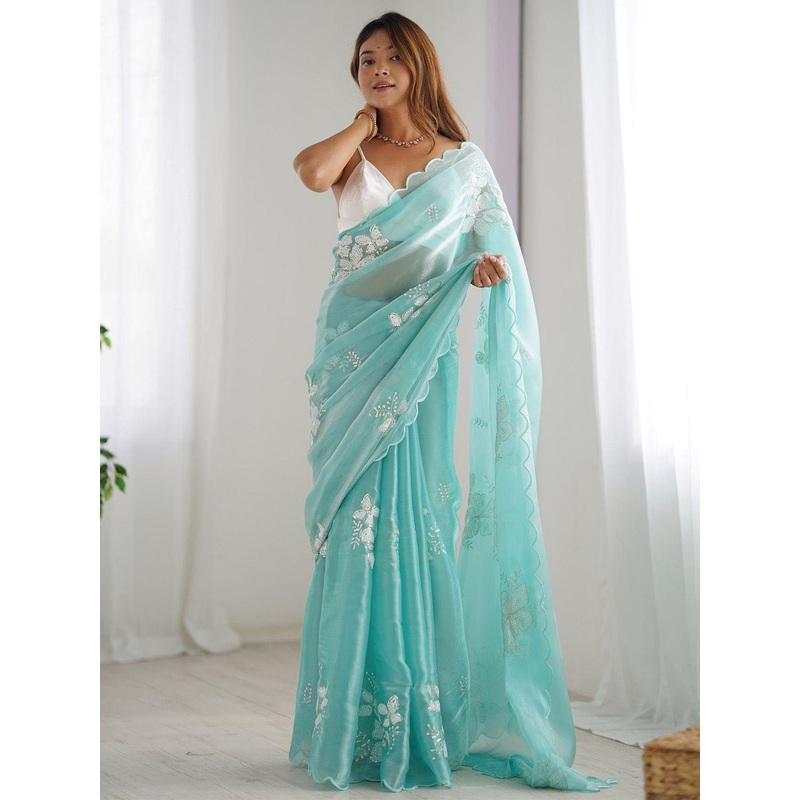 Anouk Ethnic Motifs Sequinned  Saree