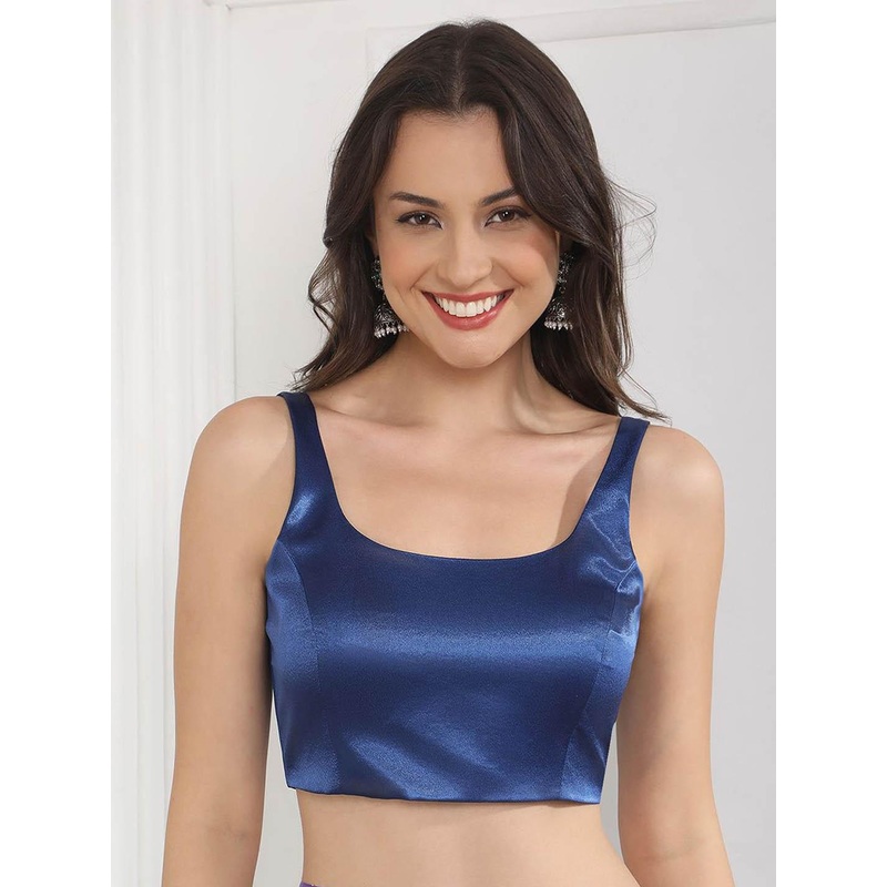 Happy Owl Square Neck Saree Blouse