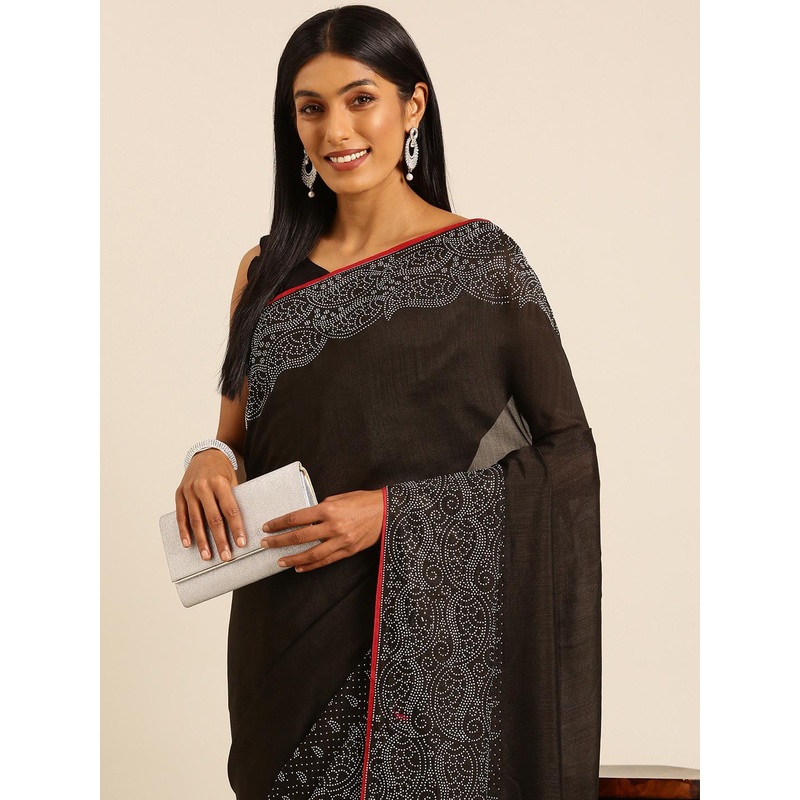 HERE&NOW Beads & Stones Ready to Wear Saree