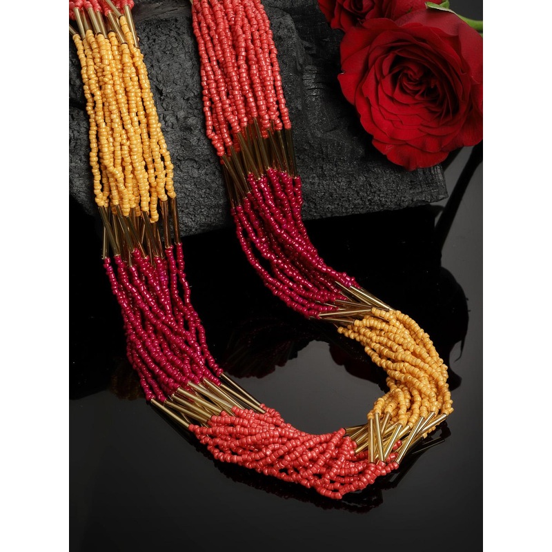 PANASH Gold-Plated & Yellow  Layered Necklace