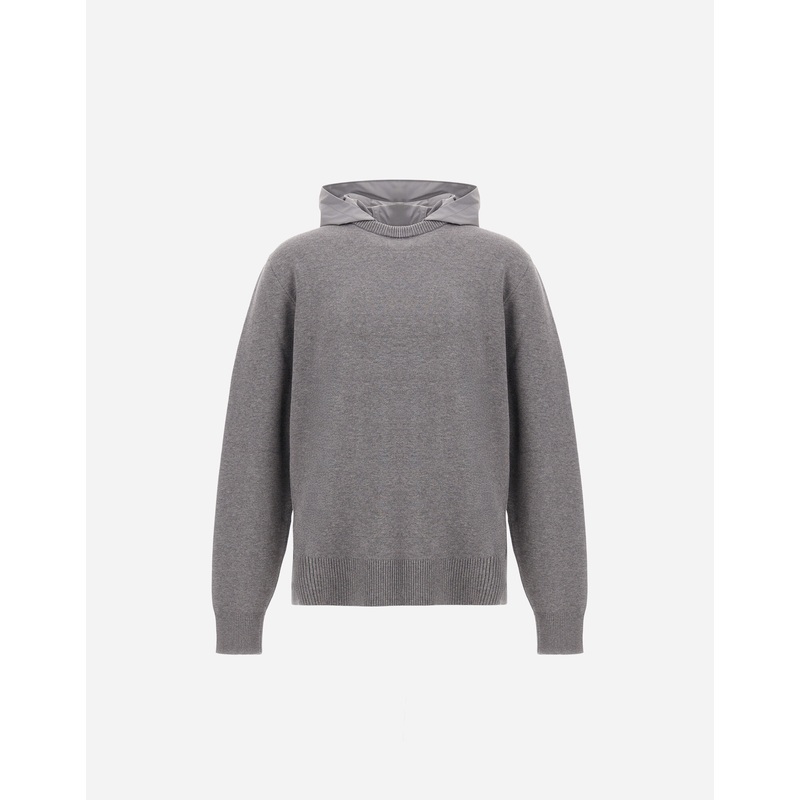 Sweatshirts & Bomber RESORT SWEATER IN DOUBLE COTTON KNIT AND TRAVEL NYLON PONENTE