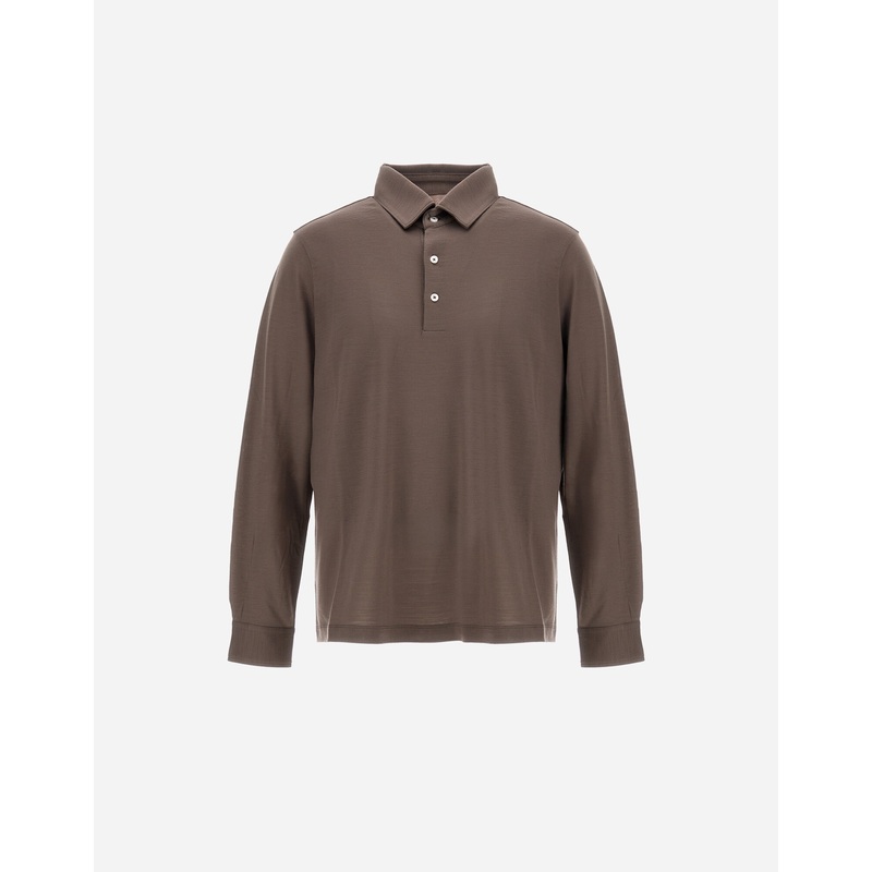 T-shirts & Polo Shirts RESORT POLO SHIRT IN SOFT WOOL JERSEY