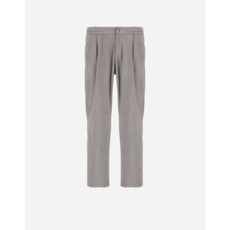 Trousers RESORT TROUSERS IN MELANGE SUEDE EFFECT