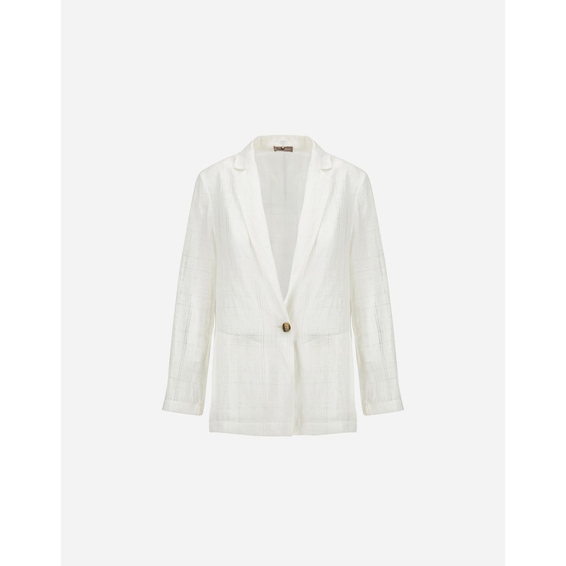 Blazers RESORT BLAZER IN CHECK LINEN