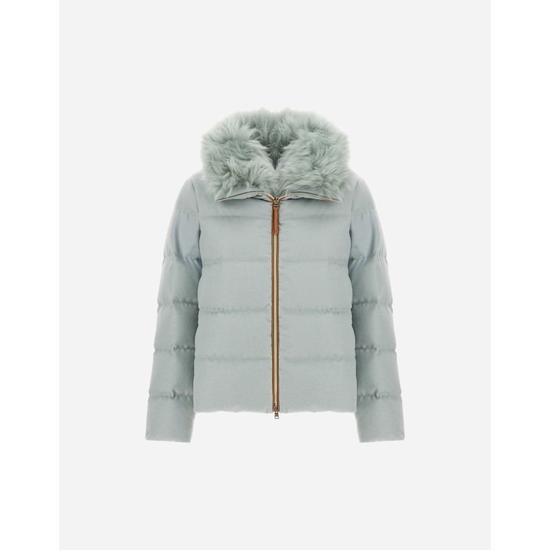 Parka & Jackets JACKET IN CASHMERE, SILK AND MONOGRAM