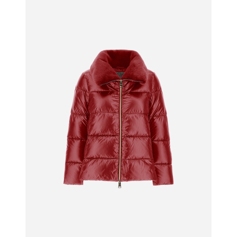 Parka & Jackets JACKET IN NYLON ULTRALIGHT AND LADY ALTERNATIVE FUR