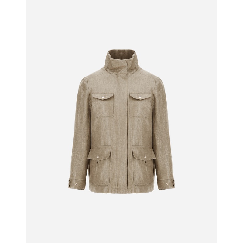 Sale CHIC LINEN FIELD JACKET
