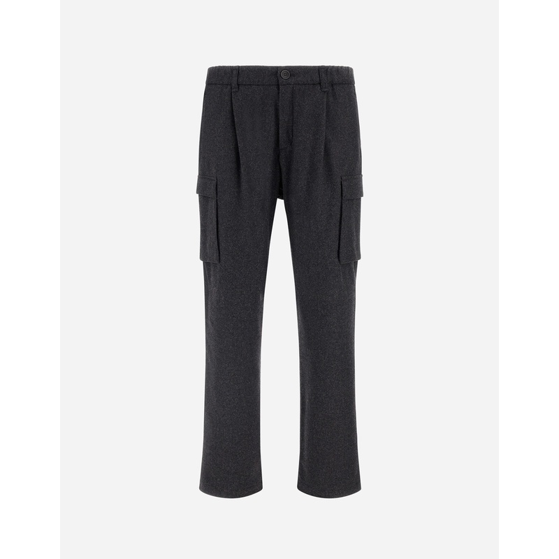 Trousers CARGO TROUSERS IN WOOL FLANNEL
