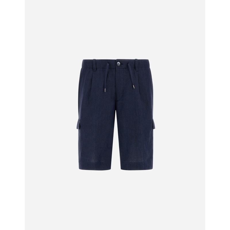 Trousers RESORT BERMUDA SHORTS IN NEW LINEN