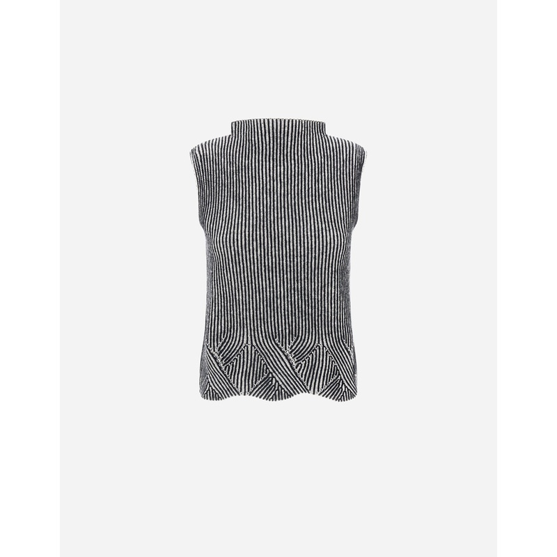 Vests VEST IN TWO-TONE VANIS WOOL