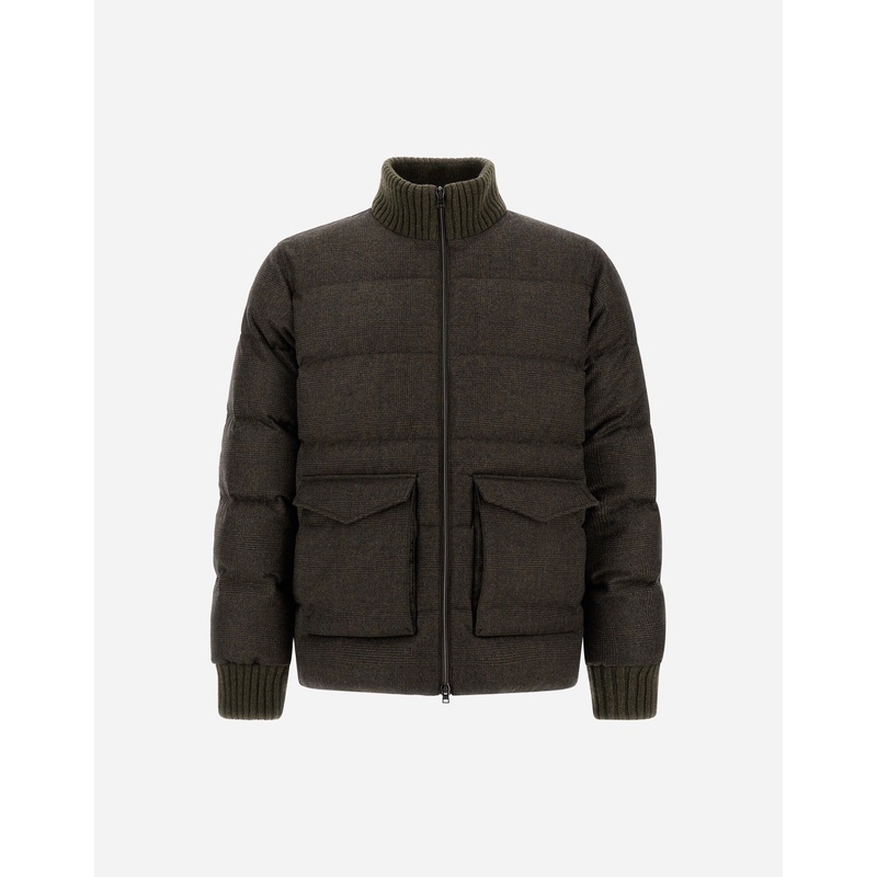 Bomber BOMBER IN GLEN CHECK WOOL AND CASHMERE