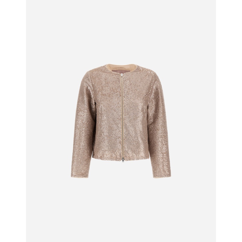 Bomber RESORT BOMBER JACKET IN MATT SEQUINS