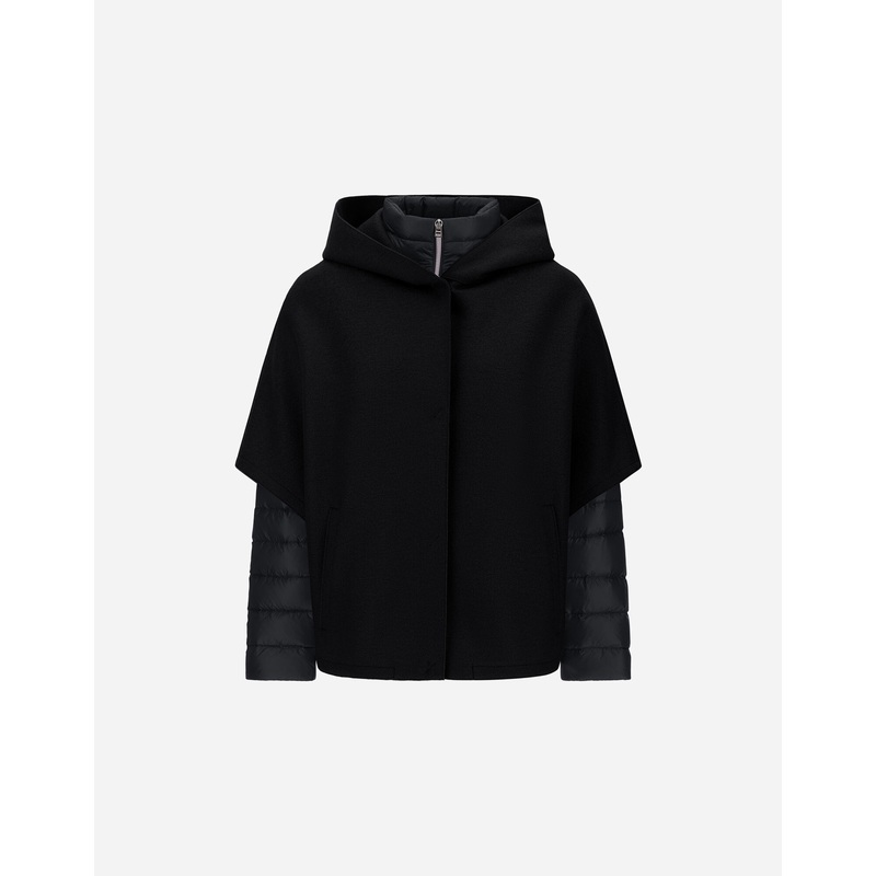 Capes RESORT CAPE IN FELTED WOOL & NYLON ULTRALIGHT