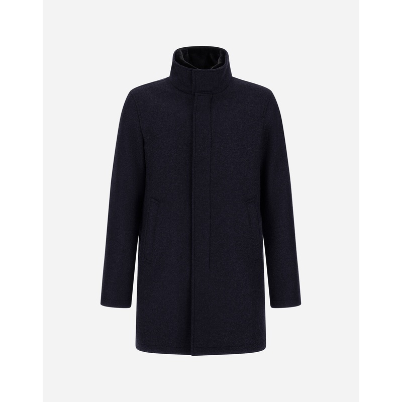 Coats & Trench Coats CARCOAT IN EASY WOOL AND LIGHT FAUX FUR