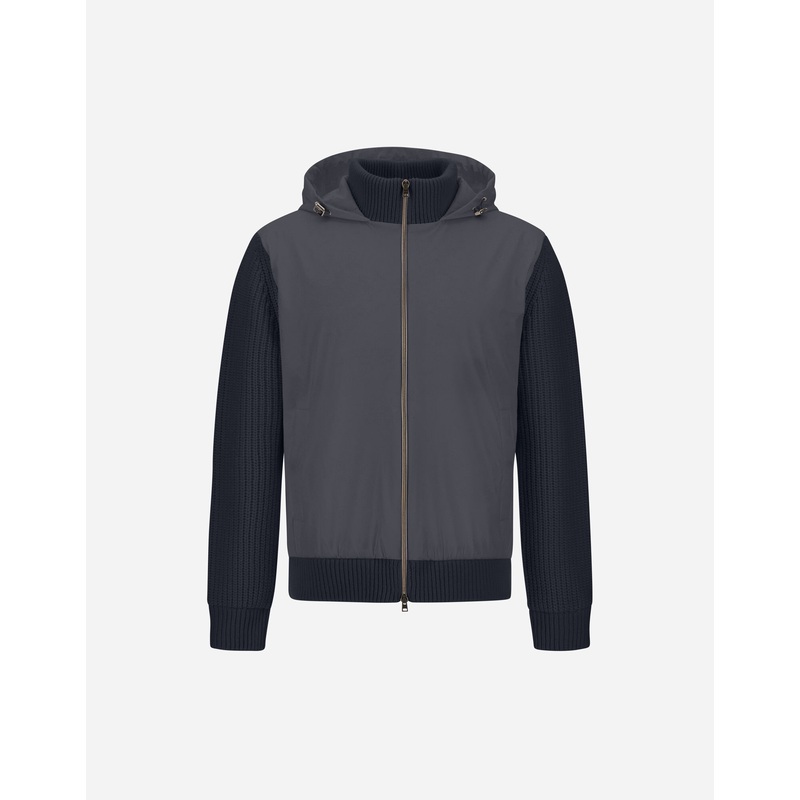 Parka & Jackets RESORT IN CARDIGAN IN COB CARDED G.5 WOOL AND TRAVEL NYLON PONENTE