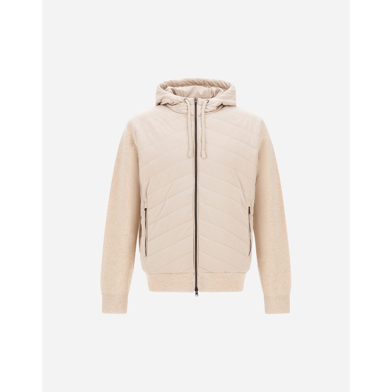 Parka & Jackets RESORT JACKET IN COB CARDED G.7 WOOL & SUEDE EFFECT