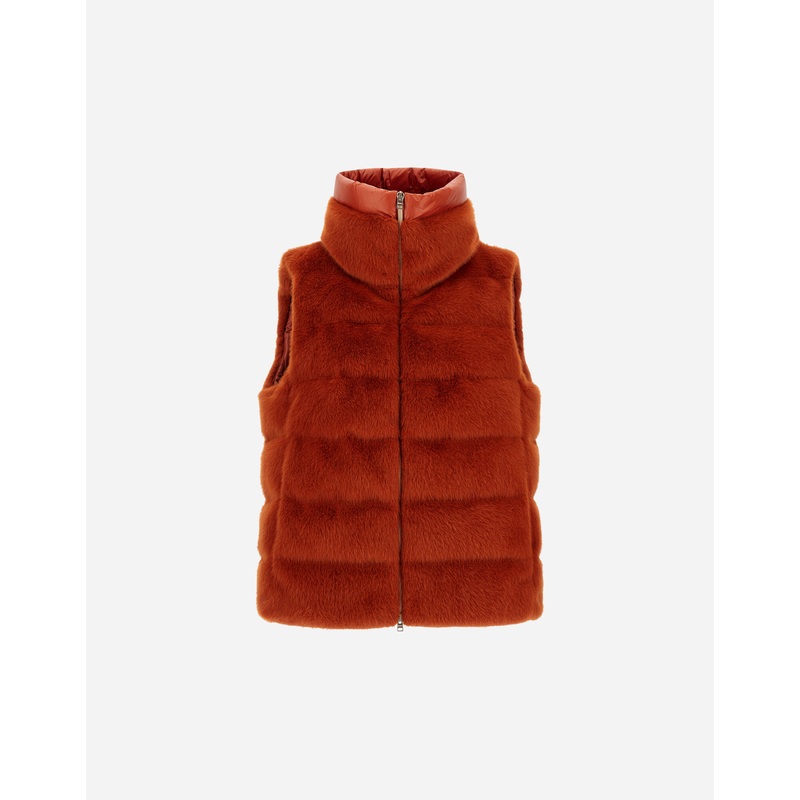 Vests VEST IN LADY ALTERNATIVE FUR AND NYLON ULTRALIGHT
