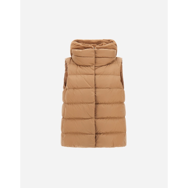 Vests VEST IN SATIN AND LADY ALTERNATIVE FUR