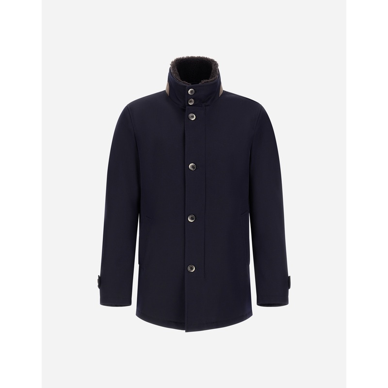 Coats & Trench Coats CARCOAT IN DIAGONAL WOOL