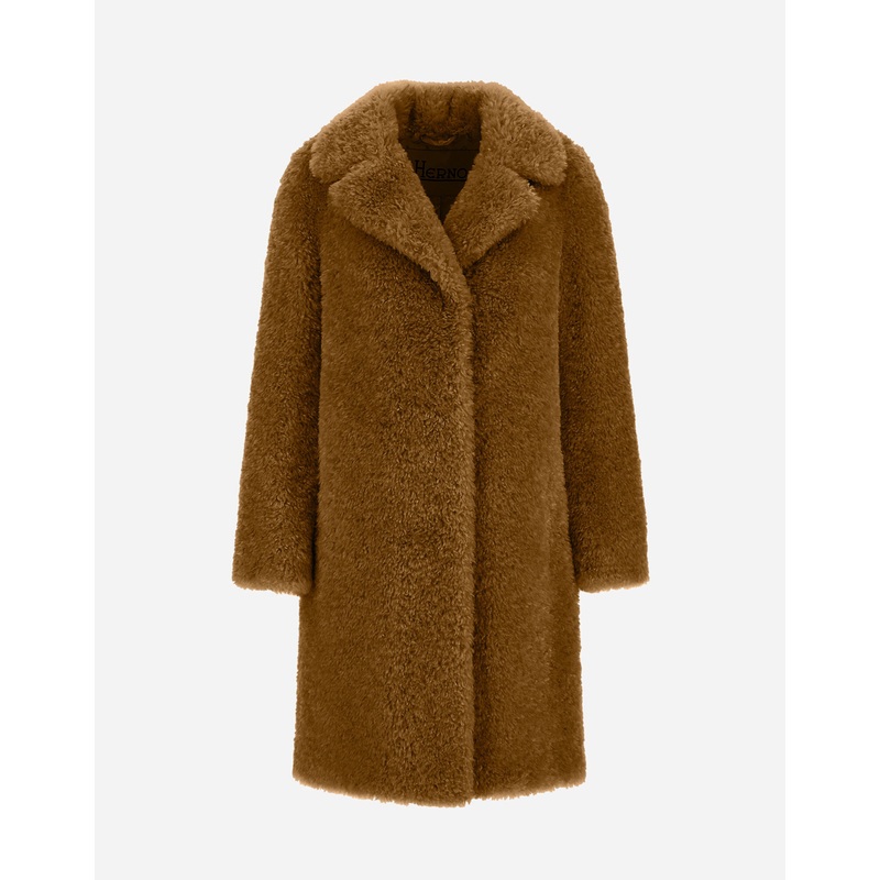 Coats & Trench Coats COAT IN CURLY ALTERNATIVE FUR