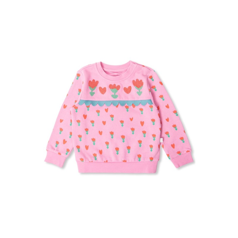 Stella McCartney Kids Tulip Printed Crewneck Sweatshirt