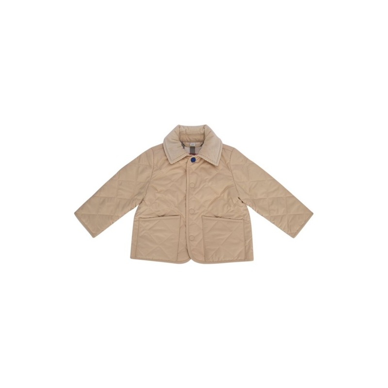 Burberry Kids Button-Up Diamond-Quilted Padded Jacket