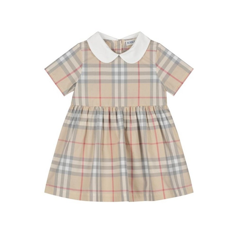 Burberry Kids Plaid Check Pleated Dress