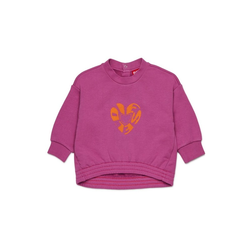 Diesel Kids Heart Shape Logo Printed Sweatshirt
